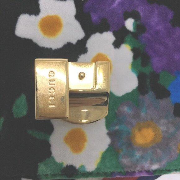 GUCCI 421882 Floral Silvi Small ribbon Shoulder Bag Velor / Leather Multicolore - Picture 6 of 16